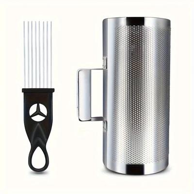 TEMU Stainless Steel Guiro Instruments Metal Guiro Shaker With Scraper Latin Percussion Guiro Musical Instrument