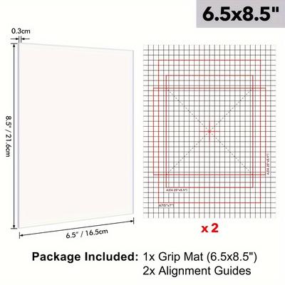 TEMU Multi-use Photopolymer With Printed Guides For Stamp Positioning, Die Cut Letters, And Centering Alignments - Cyfun Design