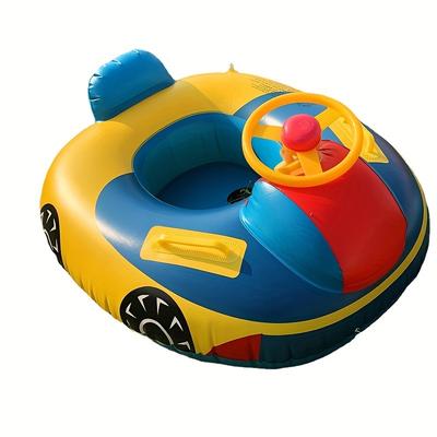 TEMU Outdoor Steering Wheel Swimming Ring, Cartoon Fun Swimming With A Steering Wheel Racing Seat Swimming Ring Water Supplies