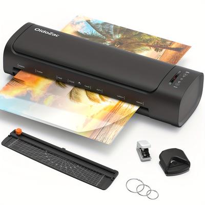 TEMU 13-inch Laminator With 52 Sheets Of Laminating Paper, 60-second Preheating A3/a4/a5/a6 Laminator, 9-in-1 Laminator With Trimmer, Suitable For Office, School, And Home Use, Black