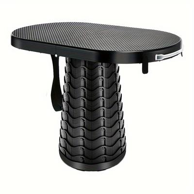 TEMU Small Collapsible Table And Stool For Camping Portable Lightweight Telescopic Table With Folding Stool For Picnic, Cooking, Dining, Beach