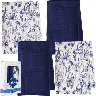 TEMU 4pcs Soft Polyester Kitchen Towels, 18x26