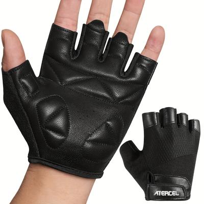 TEMU Premium Leather Workout Gloves, Ideal For Men And Women, Suitable For Weightlifting, Gym, Cycling