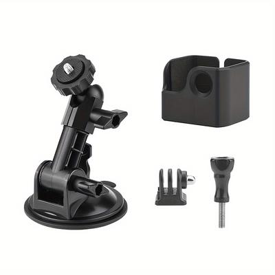 TEMU Dji Pocket 3 Car Mount Adapter - Suction Cup Expansion Clamp For Action Cameras, Compatible With Car Mounts