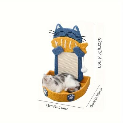 TEMU 1pc Cat Scratching Frame, -mounted Sisal Scratcher And Bed - And