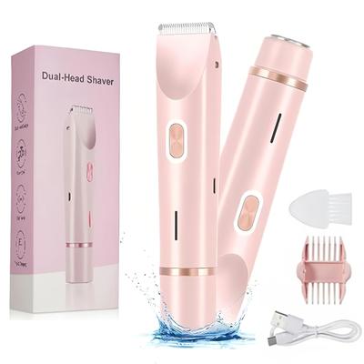 TEMU Dual-head Shaver, , Bikini Trimmer With Limit, Hair Trimmer, Women's Shave Comb, For Face & & Thighs & Body, Valentine's Day Gift