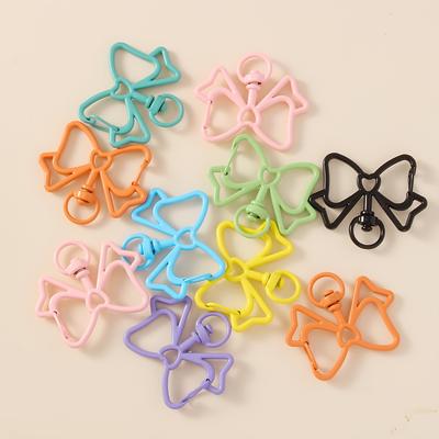 TEMU 10pcs Bow Keychains, Zinc Alloy, , Snap , & , Assorted For Diy Crafts, To , , Mardi , , Suitable 15+