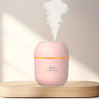 TEMU 1pc Mini Humidifier, Usb-powered Aromatherapy Humidifier With Night Light, 2 Mist , Your & Plants Healthy With & Night Light, For Bedroom Living Room Office Desk