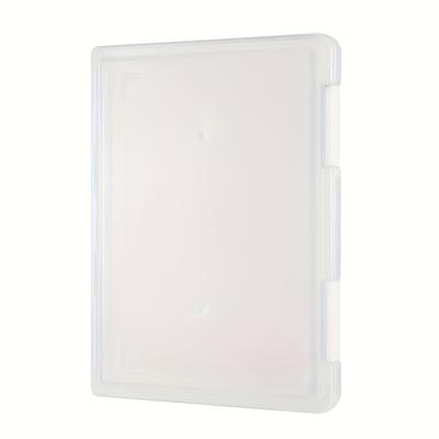 TEMU 1pc Clear A4 Pp File Box, Portable Double-layer Data Organizer, Classification For , Work, Exams, Maternity, Waterproof Storage Case