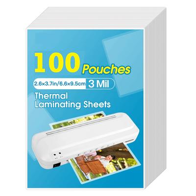 TEMU /200pcs Pouches, Sheets, Thickness 3/5mil, 2.6 X 3.7 Inches (6..5cm), Clear Plastic Paper Laminator Sheets, Business Cards, Photos & Notes, Compatible With All