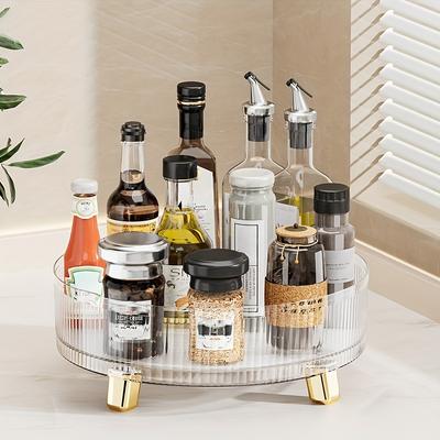 TEMU 360Â° Rotating Kitchen Spice Rack And Large Capacity Makeup Storage Box - Ideal For Kitchen, Bathroom Supplies & Dressing Table, Gift (christmas Present)