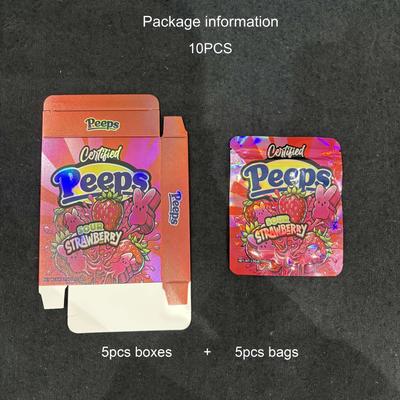 TEMU Strawberry Flavored Candy, Self-sealing Pouches, Fruit Pattern, Rainbow Theme, With Paper Box For Party Favors And Gift Packaging