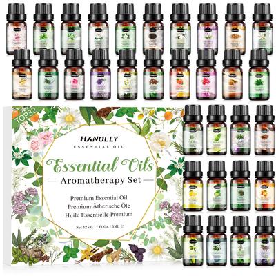 TEMU Essential Oils Set, 32 Bottle Essential Oil Kit For Diffuser, Humidifier, Candle Making, Car - Eucalyptus, Lavender, , Peppermint, , Frankincense, Cinnamon,