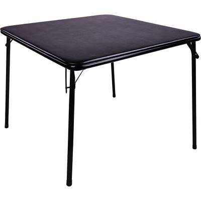 TEMU Square 36-inch Folding Card Table Collapsible Legs For Portability And Storage Vinyl Upholstery