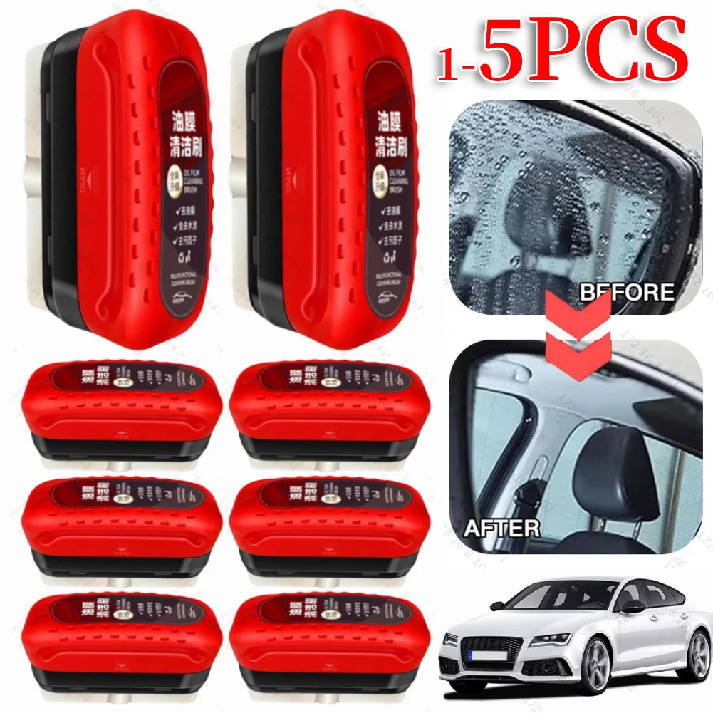 Neue Verkauf Auto Glas Öl Film Reinigung Pinsel Öl Entfernung Fleck Entfernung Regendicht Anti-fog-Rückspiegel Reiniger Schwamm Tuch Image