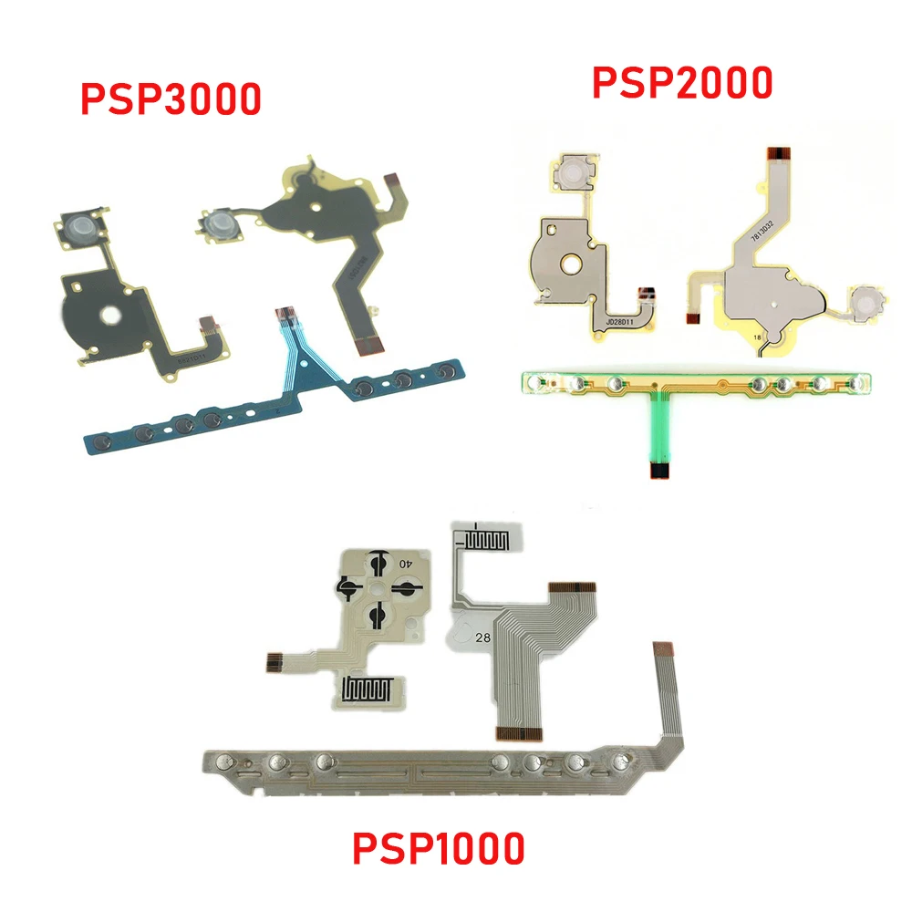 For Playstation PSP 1000/PSP 2000/PSP 3000 Replacement Part Left Right Buttons Controllers Ribon Flex Cable Repair Parts