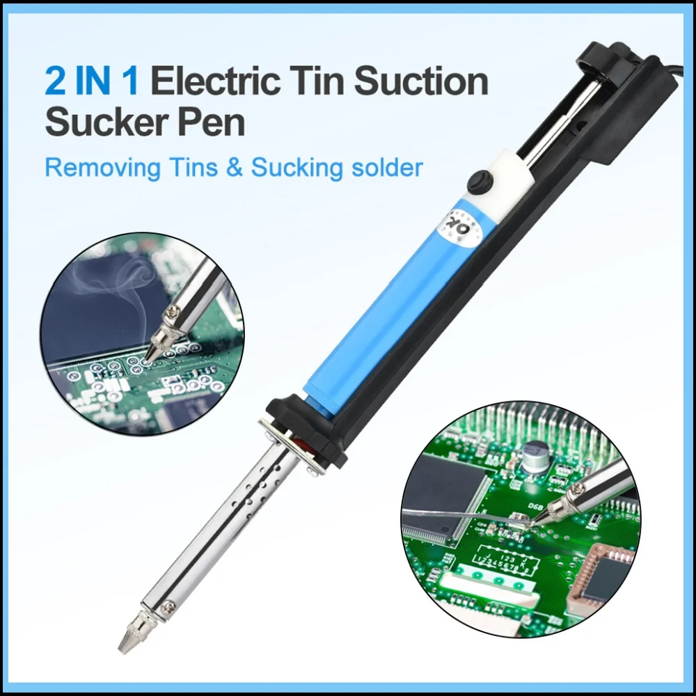 2 In1 Elektrische Zinn Saug Sucker Stift Lötkolben AC 110 V/220 V 30 W PCB Solder Saug Entlötpumpe Löten Werkzeug Image