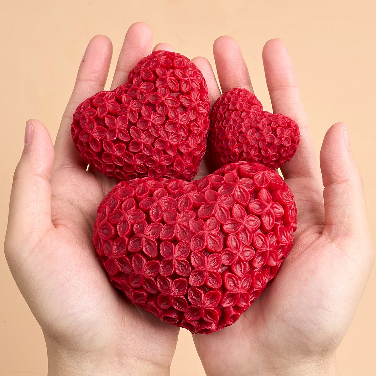 S/M/L Größe Liebe Blume Duft Kerze Silikon Form DIY Handgemachte Seife Ball Form Valentinstag Dekor gips Harz Handwerk Form Image