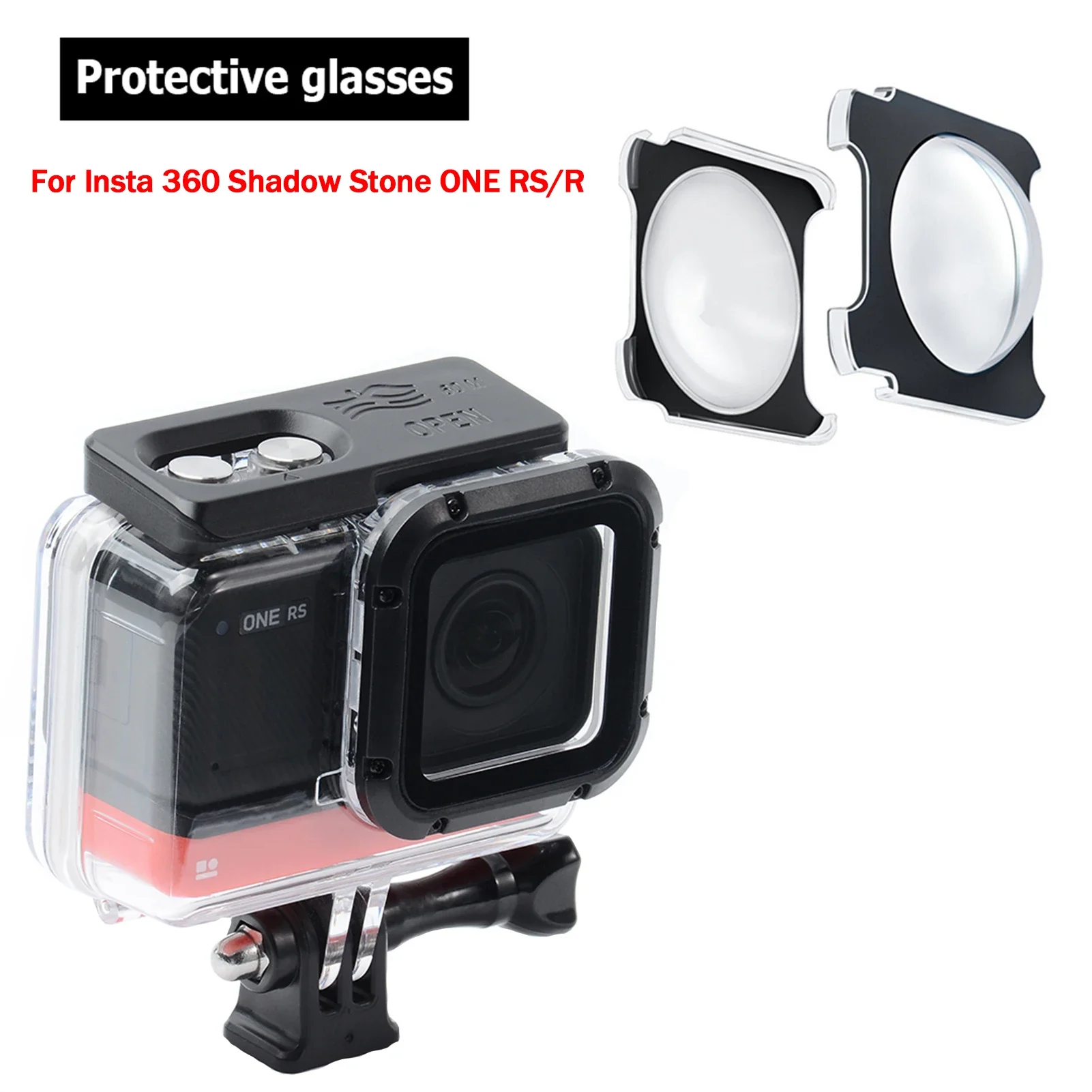 Kameras chutz für insta Shadow Stone eine rs/r Schutzhülle für Sport kamera wasserdichte Klarglas linsen abdeckung Image