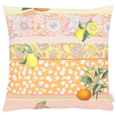 Dekokissen APELT "6754", orange (orange, bedruckt), B:48cm H:5cm L:48cm, Baumwolle, Dekokissen_Sitzkissen_Kissenhüllen Image