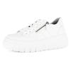 Plateausneaker GABOR, Damen, Gr. 40, weiß, Kalbsleder, unifarben, casual, Schuhe, Freizeitzschuh, Halbschuh, Schnürschuh mit Best Fitting-Ausstattung