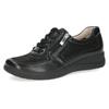 Keilsneaker CAPRICE, Damen, Gr. 38, schwarz, Leder, Textil, sportlich, Schuhe Sneaker, Freizeitschuh, Halbschuh, Schnürschuh, Logoemblem, Weite H