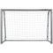 Porta da calcio grigia 240X85X160 cm con viti e picchetti inclusi. in pe e metallo