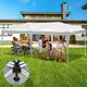 Gazebo de Jardín Carpa Plegable Protección Solar uv 50+ Carpa Plegable pop-up Sin Paredes Blanca