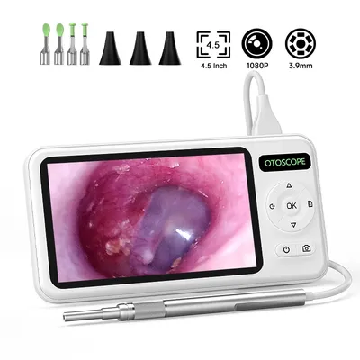 4.5 Inch Digital Otoscope HD1080P 3.9mm Ear Picker Ear Camera 6 LEDs Ear Wax Removal Tool Ear