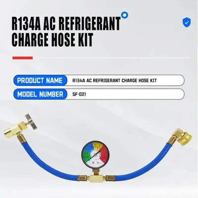 Refrigerant Recharge Ac Air Kit R134A 134A Car Conditioning Hose Con Refill Gauges R12 Gas Charging