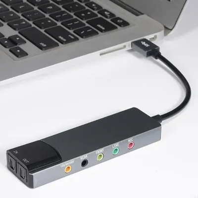 USB Sound Interfaces External Sound Card with Microphones In, Line In, SPDIF Optical for