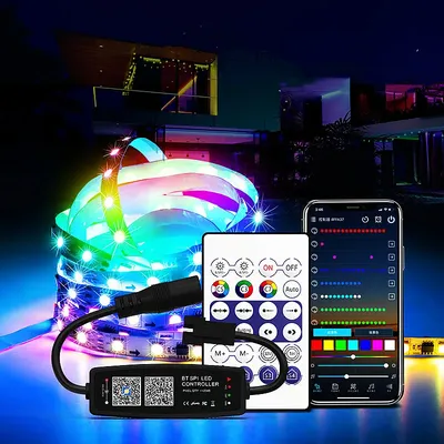 ZENGGE APP Pixel RGB Bluetooth Music Controller For USB DC 5V 12V 24V WS2811 WS2812B SK6812 RGB RGBW