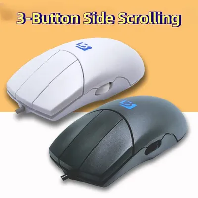 MiFuny Wired CAD Mouse 3-button Side Scrolling Ergonomic Office Mouse for Drawing Modeling Designer