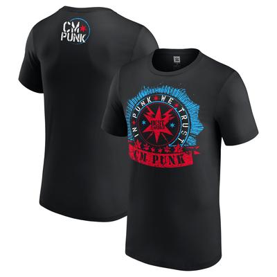 WWE CM Punk In Punk We Trust Badge T-Shirt - Schwarz - Herren Image