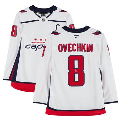 Alexander Ovechkin, Washington Capitals, signiertes White Road Fanatics Premium-Trikot Image
