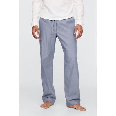 Gap Mens Blue Cotton Poplin Pyjama Bottoms - Blue