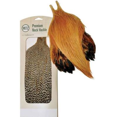 Umpqua Metz Premium Neck Hackle Fly Tying Feathers - Barred Light Ginger