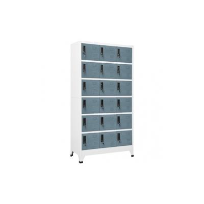 Schließfachschrank Stahl V7 | vidaXL : Farbe - Hellgrau und Dunkelgrau Image