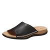 Pantolette GABOR, Damen, Gr. 42 (8), schwarz, Leder, klassisch, Schuhe, Sommerschuh, Schlappen mit Best Fitting, Topseller
