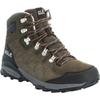 Wanderschuh JACK WOLFSKIN "REFUGIO TEXAPORE MID M", Gr. 44,5, grün (khaki), Leder, Textil, Synthetik, sportlich, Schuhe, Wasserdicht