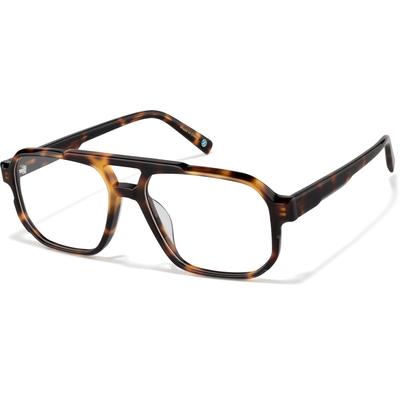 Zenni Men's Aviator Glasses Tortoiseshell Plastic Full Rim Frame