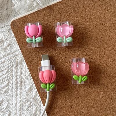 TEMU 2pairs Of Cable Protector For Iphone Charger, Cute Bread Pattern Phone Cable Protector, Charging Cord Protector, Usb Charger Saver