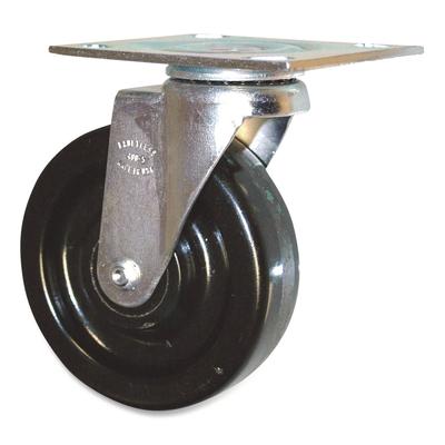 Rubbermaid Commercial 5-Inch Swivel Plate Caster, 4.5