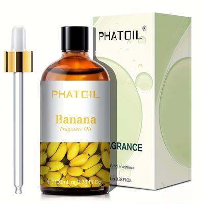 TEMU Phatoil 1pc 100ml/3.38fl.oz Banana Fragrance Oils For Diffusers Humidifier Candle Making