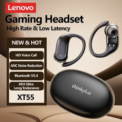 Lenovo XT55 Drahtlose Bluetooth-Ohrhörer mit offenem Ohr, Ohrbügel, HiFi-Stereo-Kopfhörer, lange Image