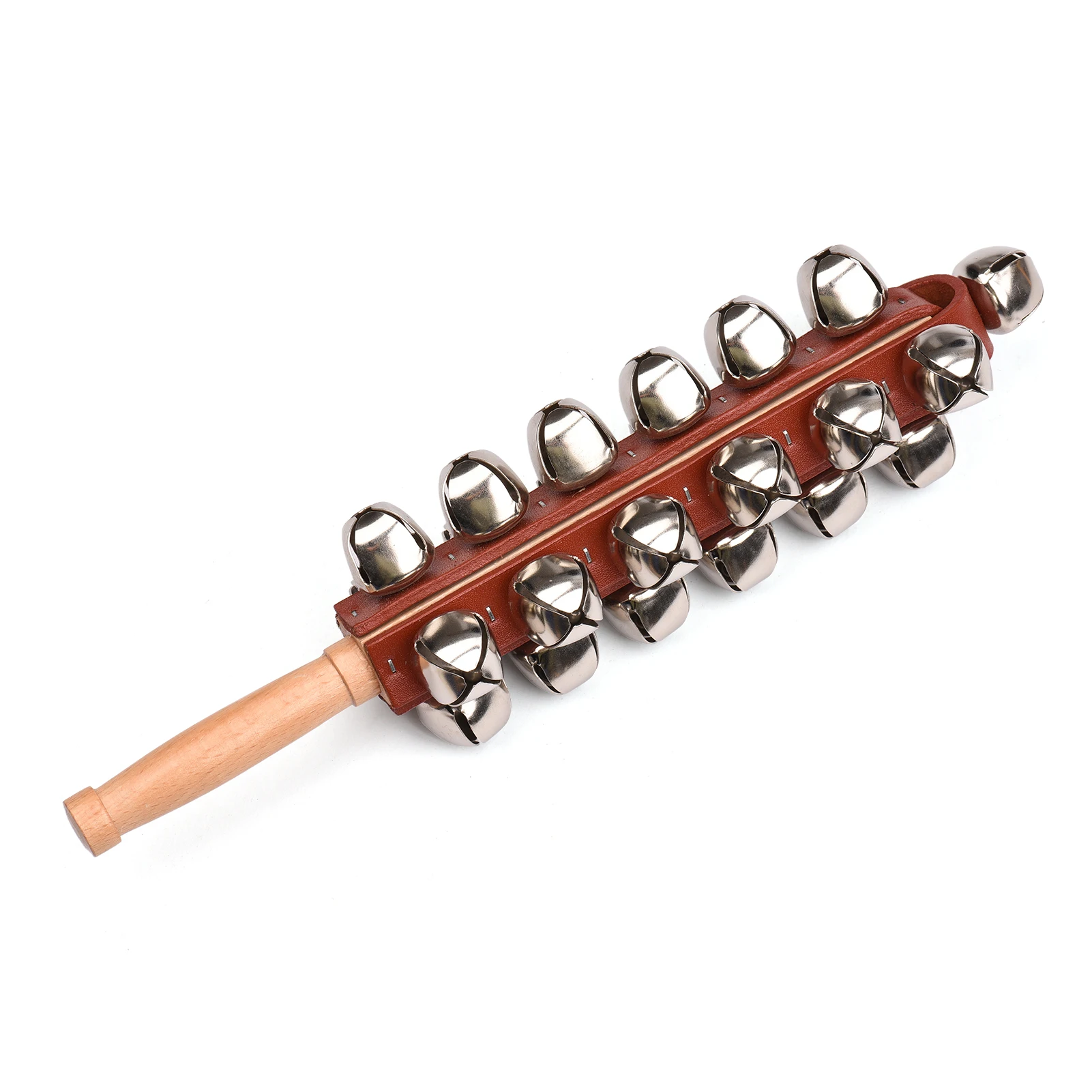 Hand Jingle Glocken Hands ch litten Glocken Holz Shaker Jingle Glocken Stick musikalische Percussion Instrument Glocken für Ferienhaus Christus Image