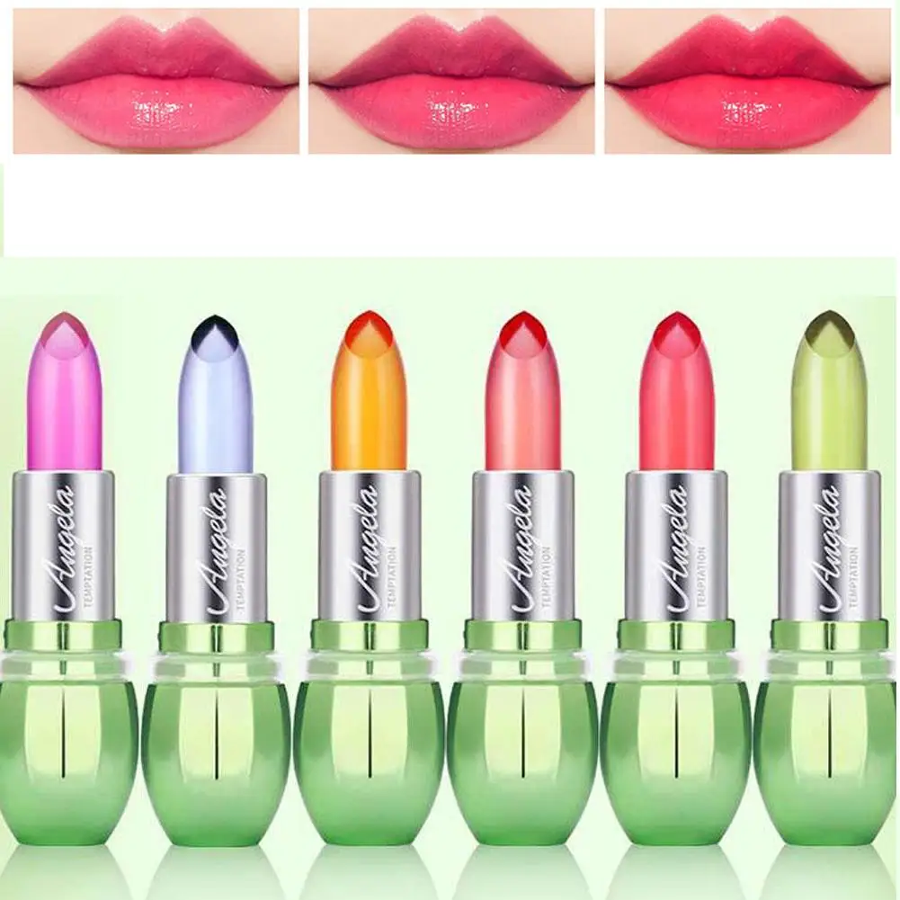 Feuchtigkeitsspendender Aloe Vera Jelly Farbwechselnder Lippenstift Dauerhafter nahrhafter Lippenbalsam Sanfter magischer Temperatur-Farbwechsel-Lipgloss Image