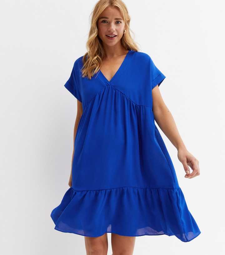 Mini-Smock-Kleid mit V-Ausschnitt Image