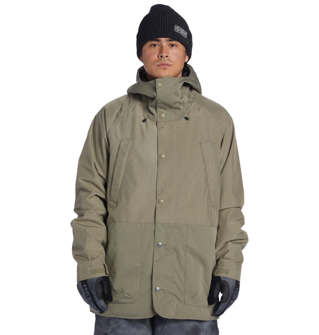 Snowboardjacke DC SHOES "Tundra 15K", Herren, Gr. M, grün (vetiver), 55% Polyester, 45% Polyester, Jacken Snowboardjacke