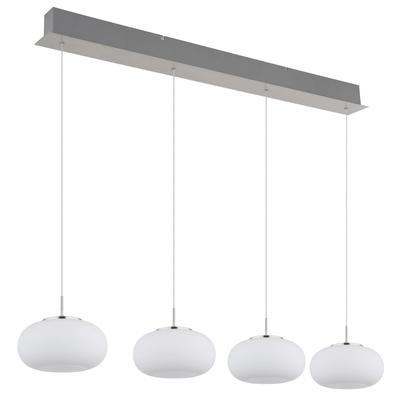 GLOBO LIGHTING LED-Hängeleuchte "QUINTARA", nickel matt, 1 flammig, Ø 20,00cm H: 150,00cm,, Lampen, individuell an die R